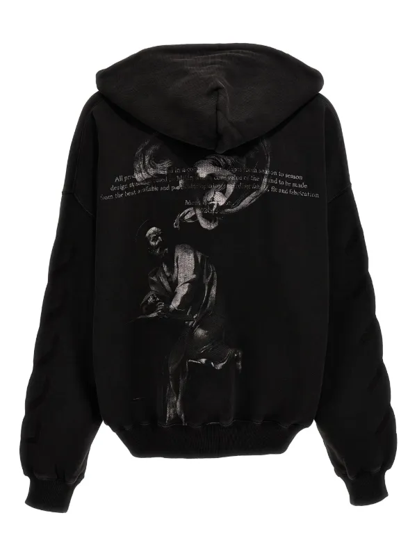 【送料&関税込】Off-White Matthew Hoodie Off-White Matthew Cotton Hoodie | Black | FARFETCH