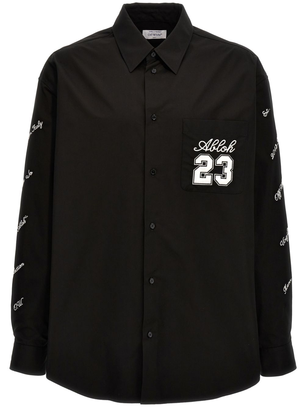 Off-White 23 Heavycot katoenen shirtjack Zwart