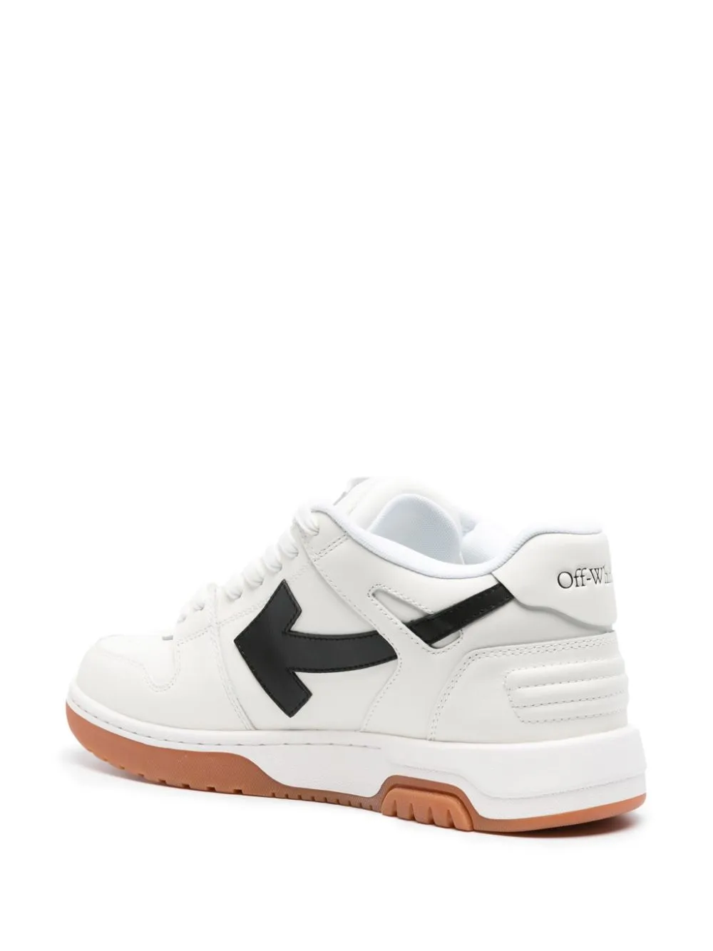 Shop Off-white Out Of Office Panelled Leather Sneakers In 110 White Black