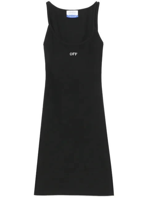 Off-White Off-embroidered ribbed minidress Women