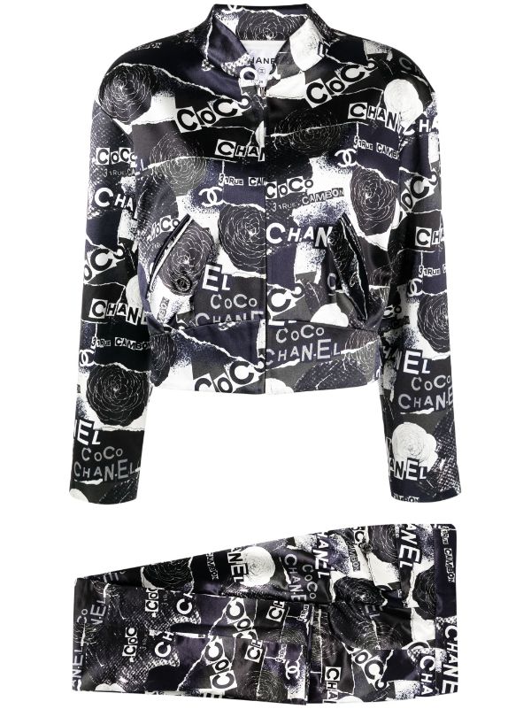 CHANEL Pre-Owned 2020 graphic-print two-piece Set - Farfetch