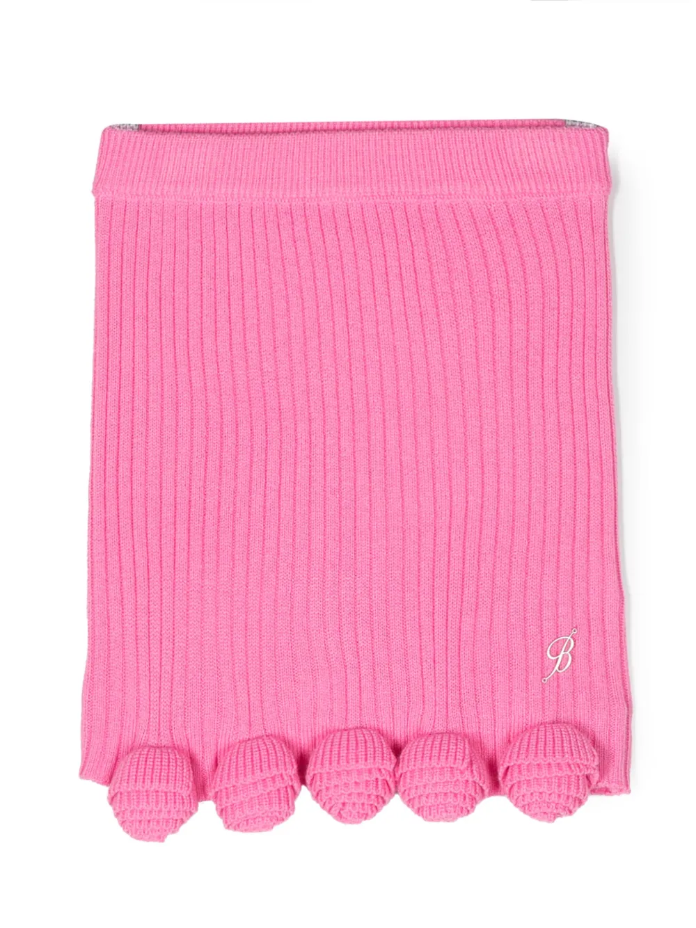 Miss Blumarine Ribgebreide mini-rok Roze