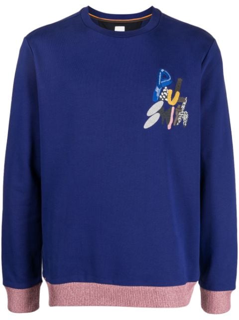 Paul Smith logo-embroidered organic cotton sweatshirt
