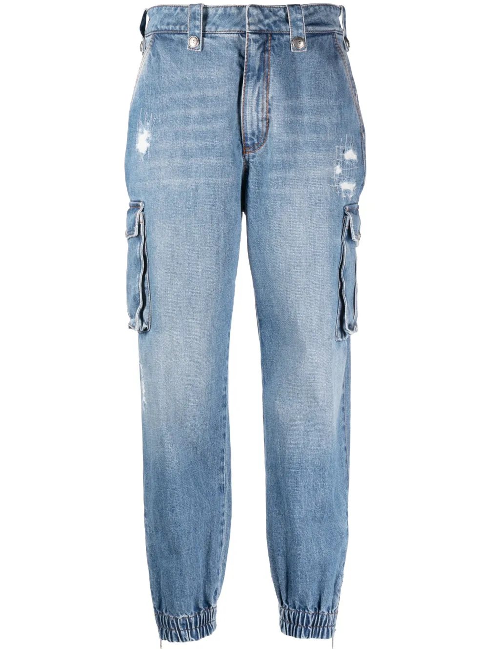 Ermanno Scervino Jeans met gerafelde afwerking Blauw