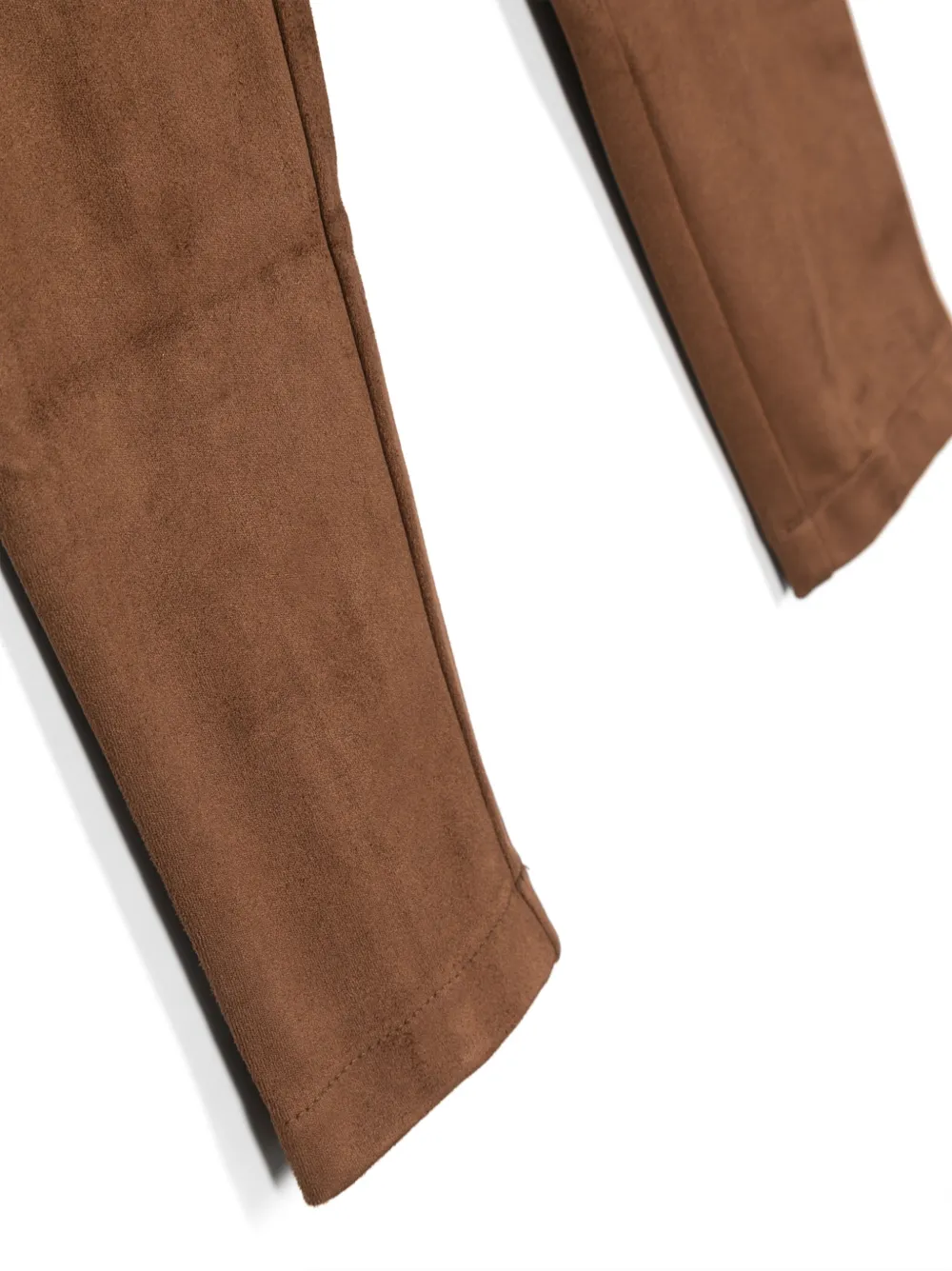 Shop Ralph Lauren Faux-suede Slim-cut Leggings In Brown