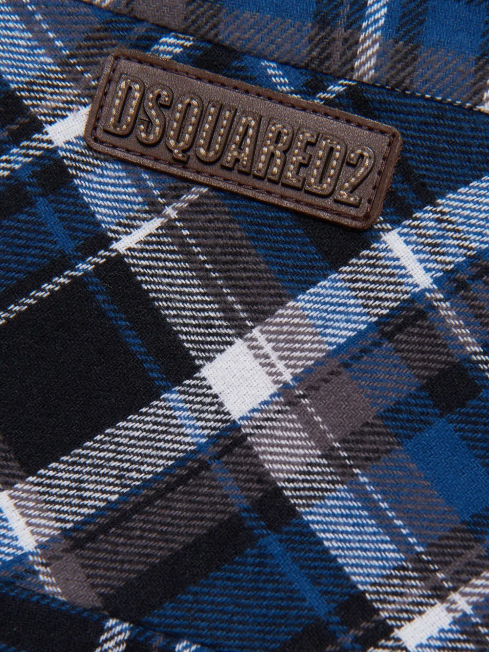 Dsquared2 Checked Pleated Skirt In Blue