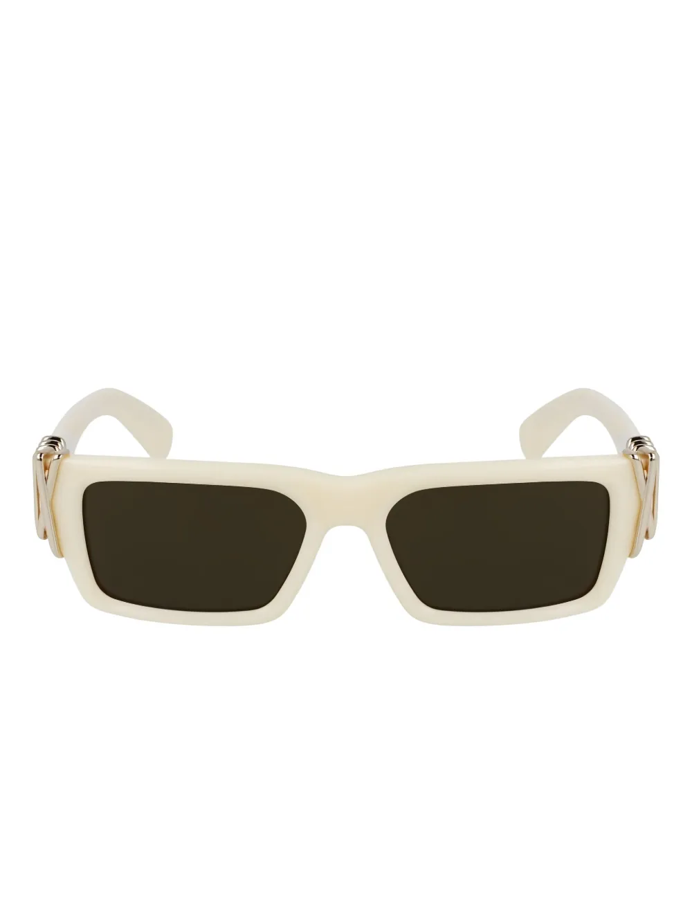 Lanvin Zonnebril met rechthoekig montuur Beige