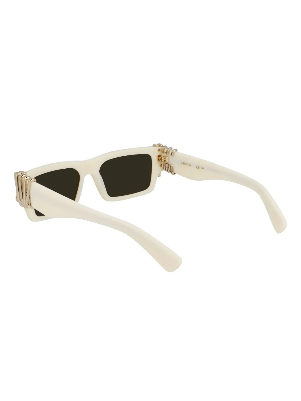 Lanvin rectangle-frame sunglasses - Beige