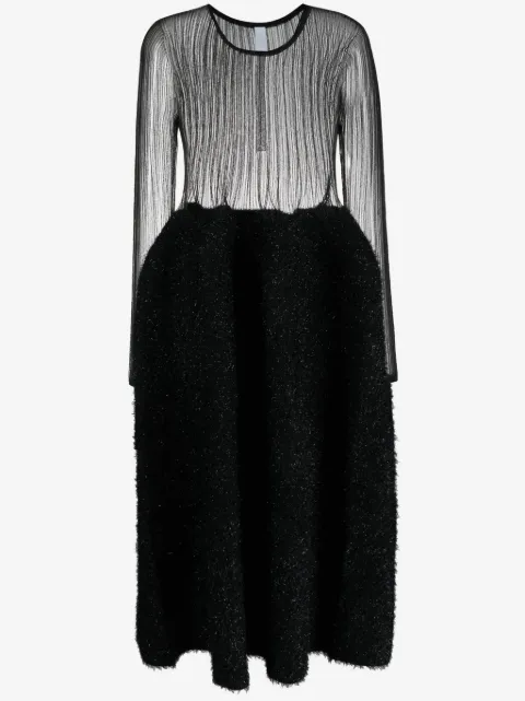 CFCL Vestido midi semitranslúcido