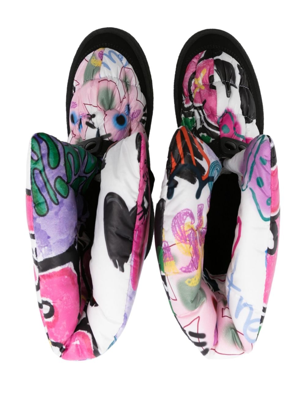 Shop Khrisjoy Graphic-print Padded Boots In Pink
