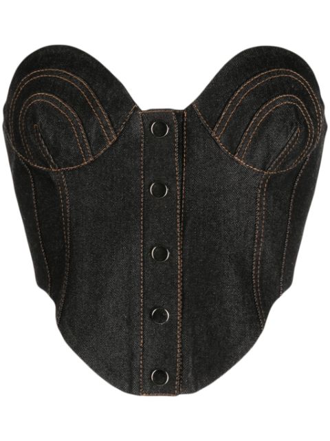 Aleksandre Akhalkatsishvili contrast-stitching denim corset