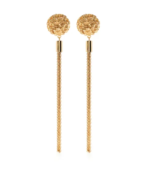 Materiel pendant-chain drop earrings