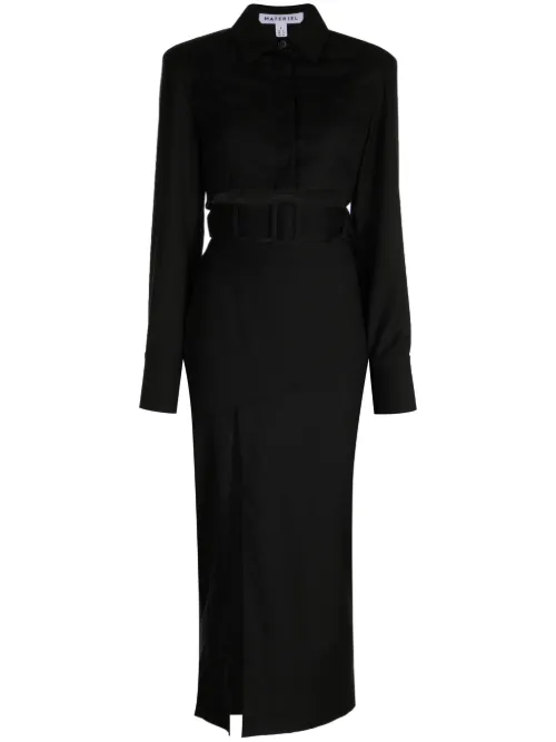 Robe ceinturée à découpes - Materiel - Modalova