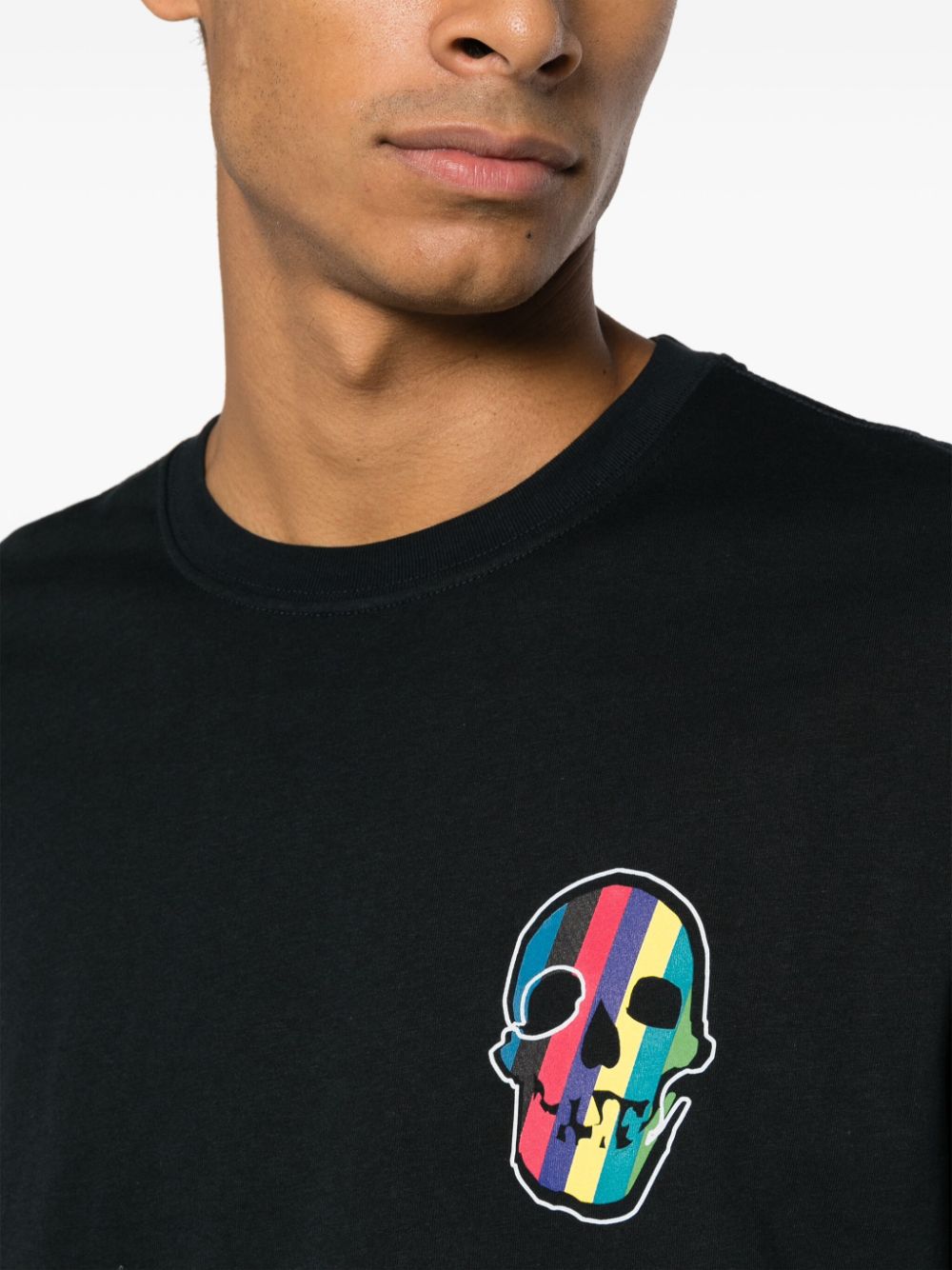 Shop Paul Smith Skull-print Cotton T-shirt In Blau
