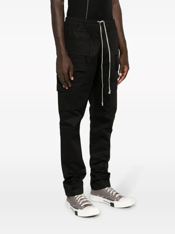 Rick Owens DRKSHDW Creatch Cotton Cargo Trousers - Black