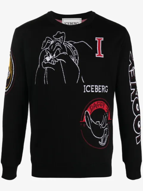 Iceberg cartoon-print crew-neck jumper