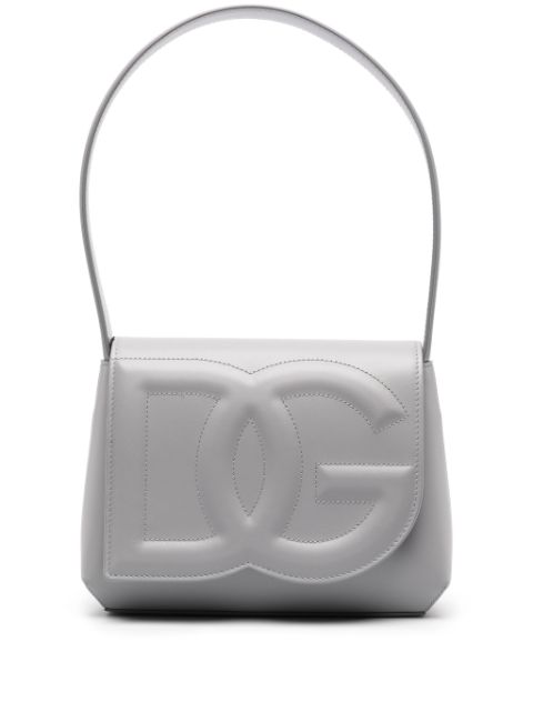 Dolce & Gabbana logo-embossed leather shoulder bag Women