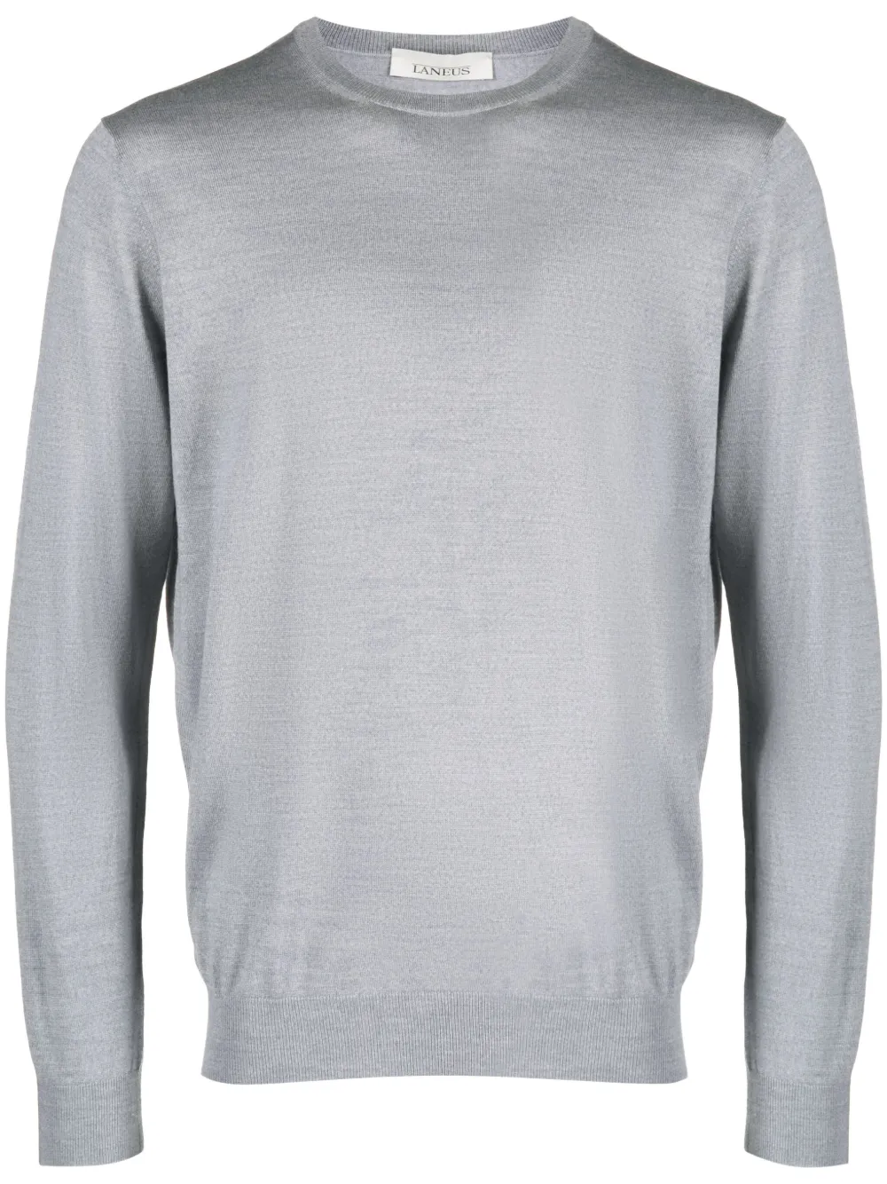 Laneus pull en maille fine à col rond - Gris Top Merken Winkel