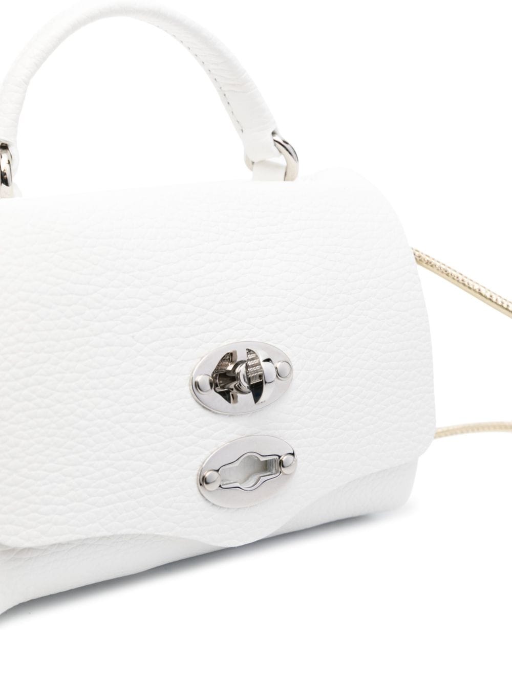 Shop Zanellato Postina Leather Bag In White