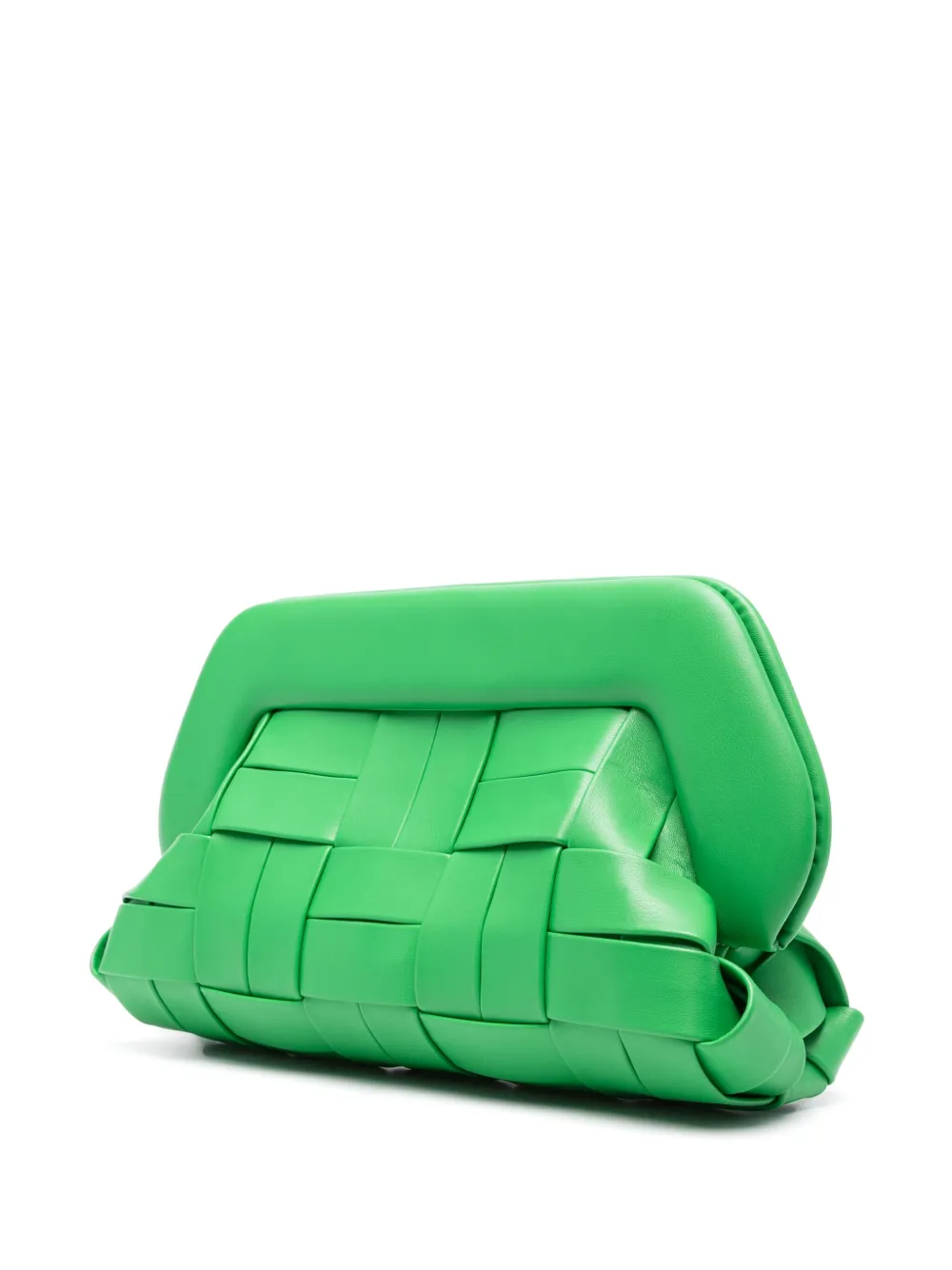 Themoirè Bios geweven clutch Groen