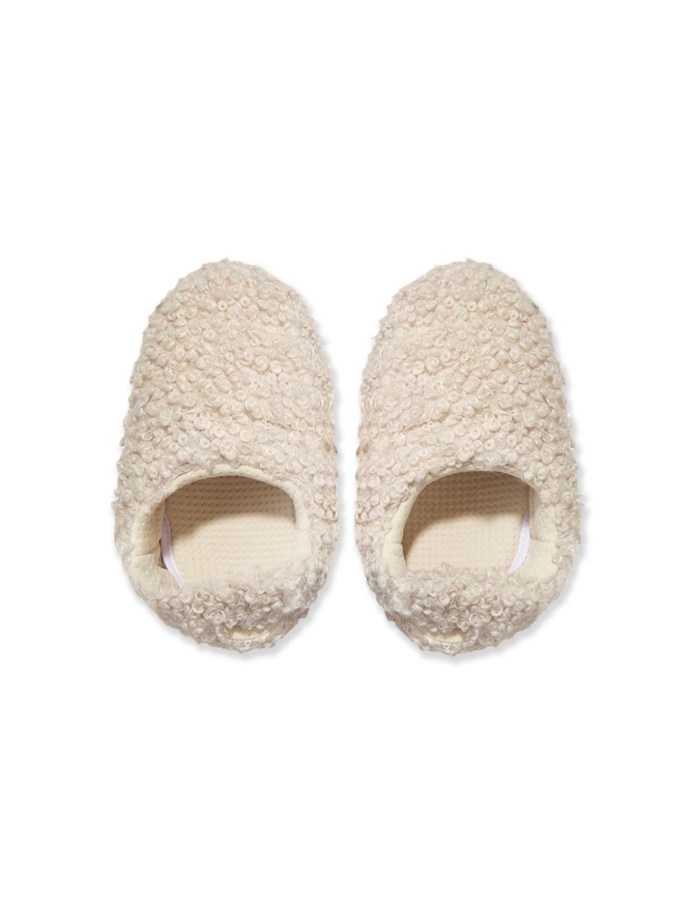Shop Moon Boot Faux-fur Flat Slippers In White