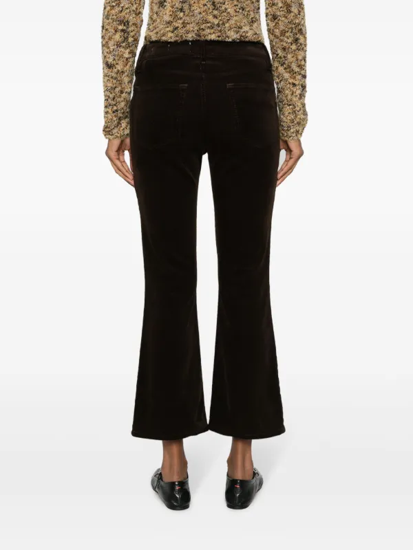 FRAME Concealed fly fastening cotton blend Bootcut Trousers Farfetch