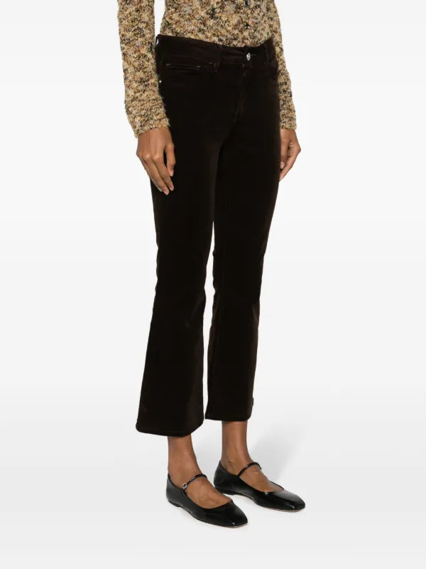 FRAME Concealed fly fastening cotton blend Bootcut Trousers Farfetch