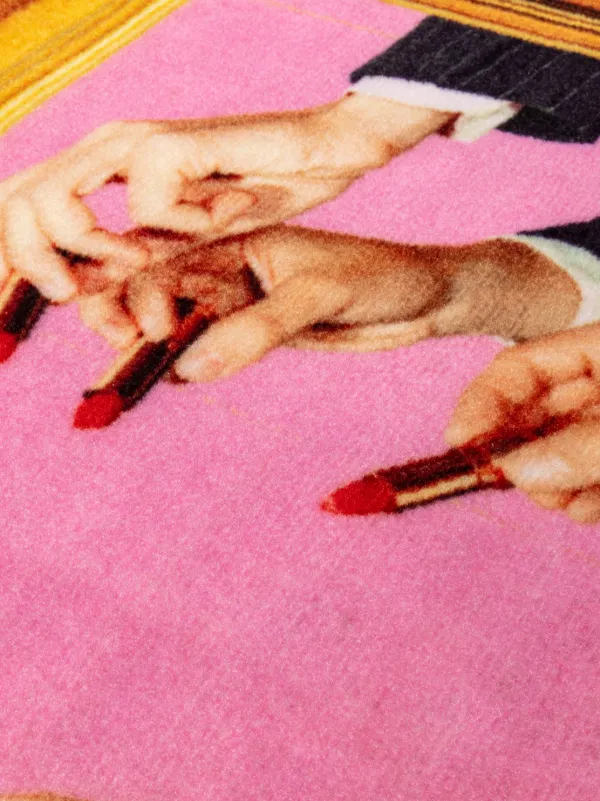 Seletti Lipstick グラフィック マット 60x90cm | マルチカラー