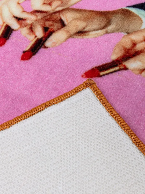 Seletti Lipstick グラフィック マット 60x90cm | マルチカラー