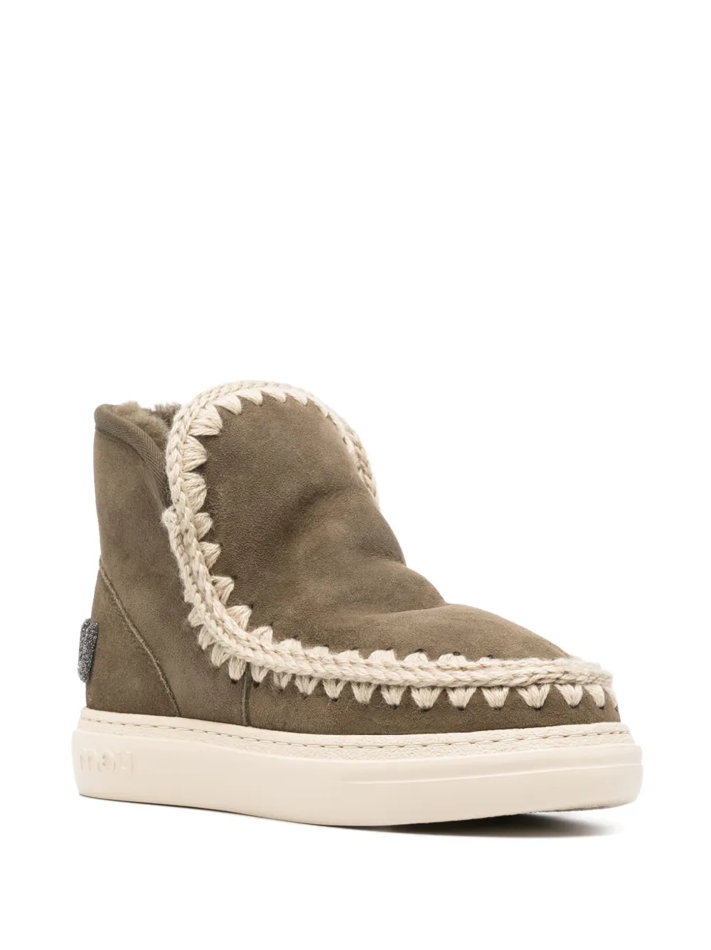 Mou Eskimo glitter-logo ankle boots - Groen