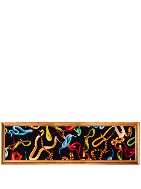 Seletti tapete rectangular con motivo de piel de serpiente 