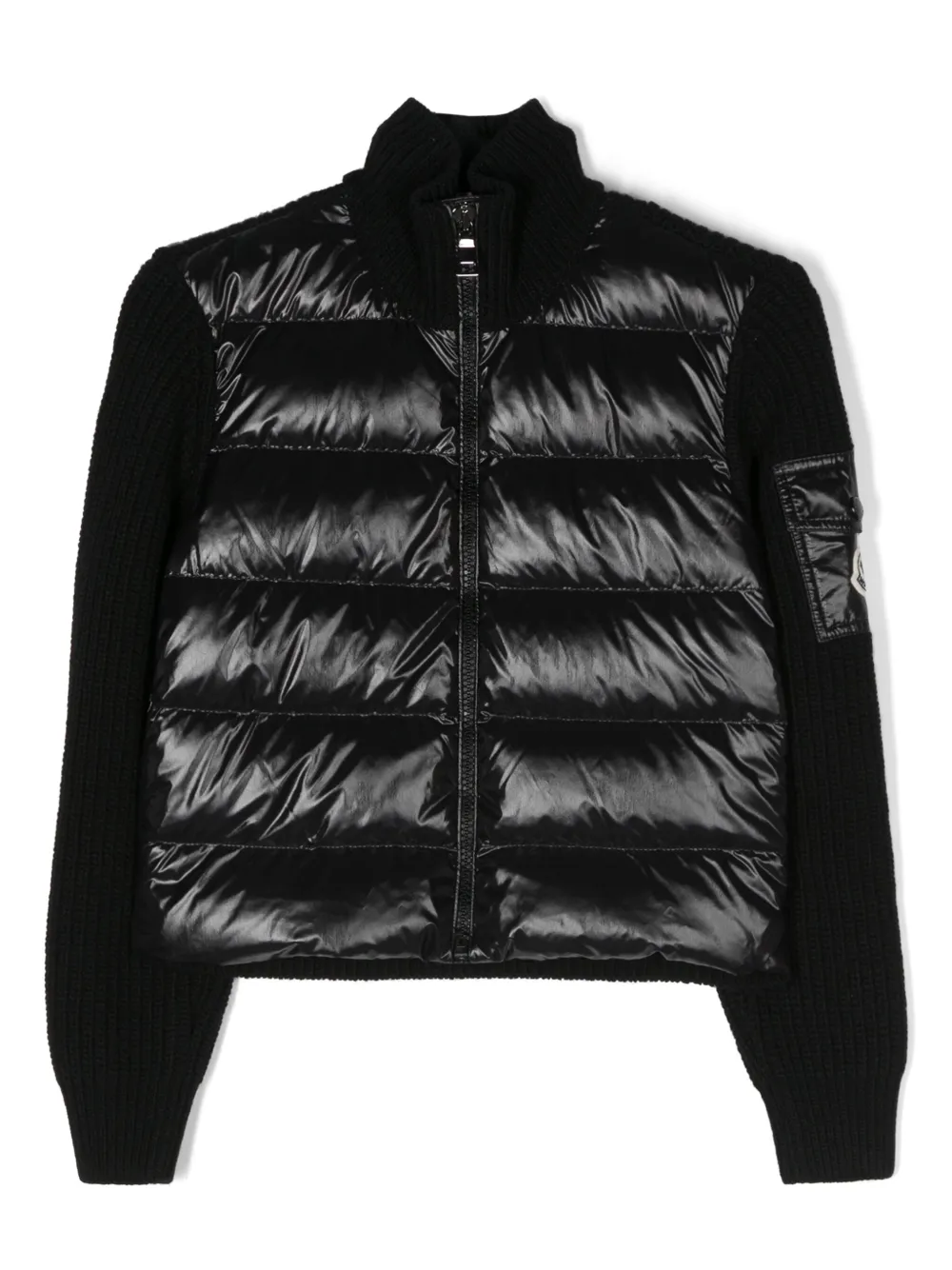 Moncler Enfant Donsjack met logopatch Zwart