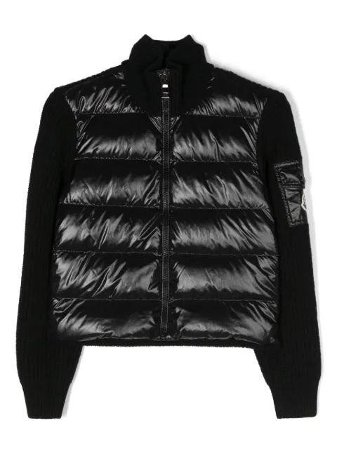 Moncler Enfant chamarra capitonada con parche del logo 