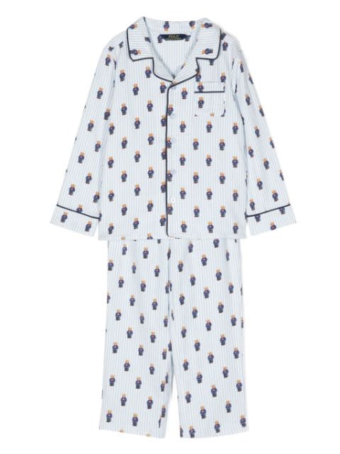 Polo Bear monogram-pattern pyjamas