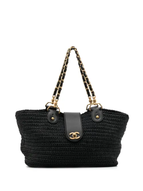 Sac cabas en raphia (années 2005-2006) - CHANEL Pre-Owned - Modalova