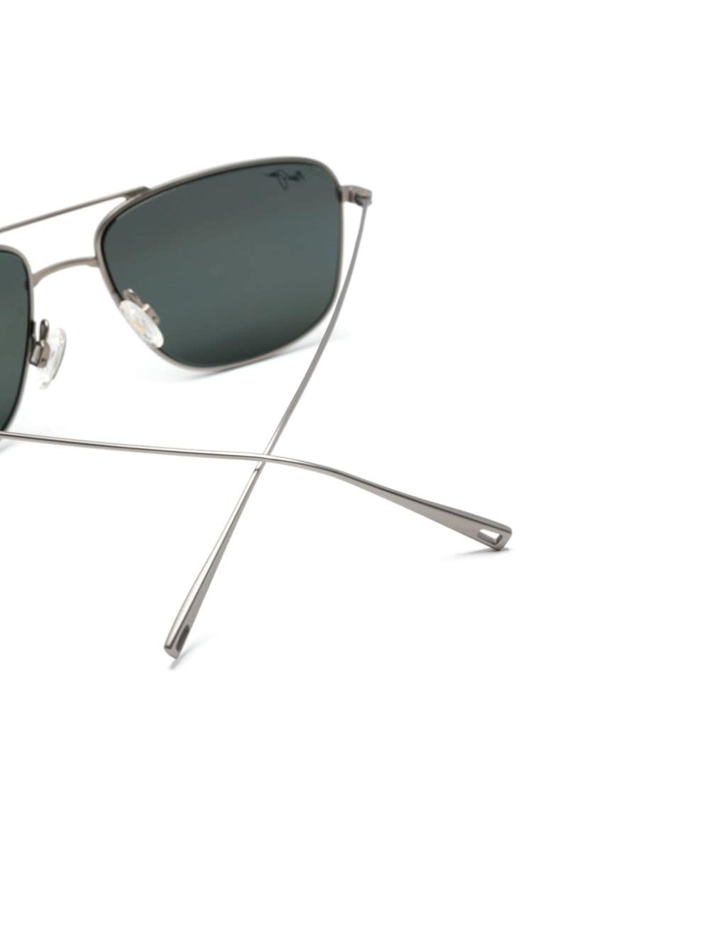 Shop Maui Jim Mikioi Pilot-frame Sunglasses In Grey