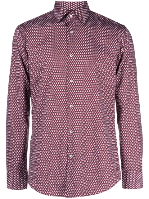 BOSS Hank Kent monogram-pattern shirt