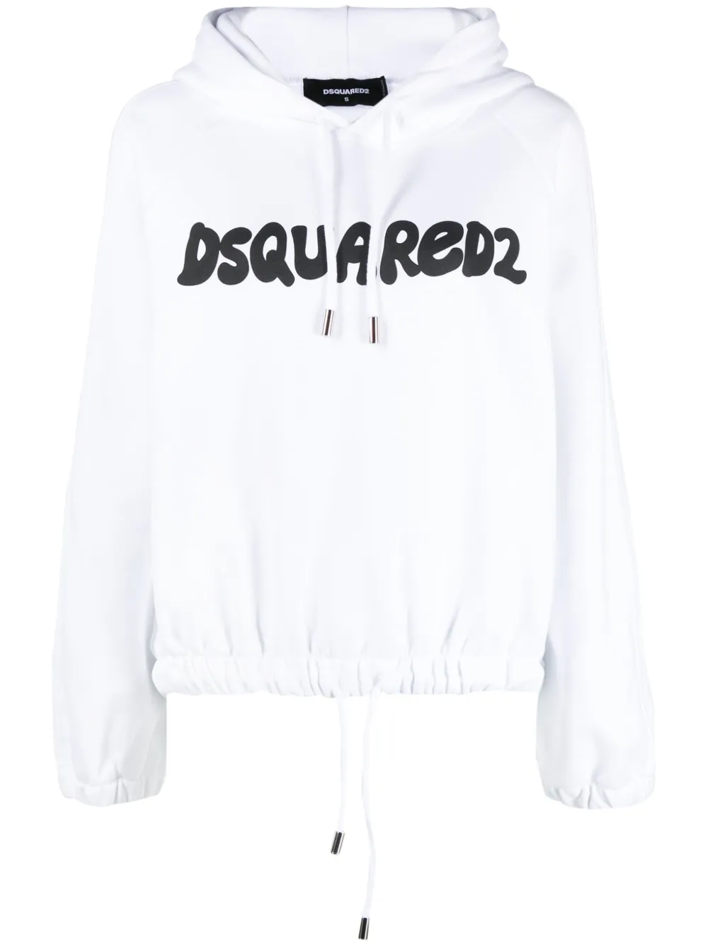 Dsquared2 Logo-print Cotton Hoodie In White