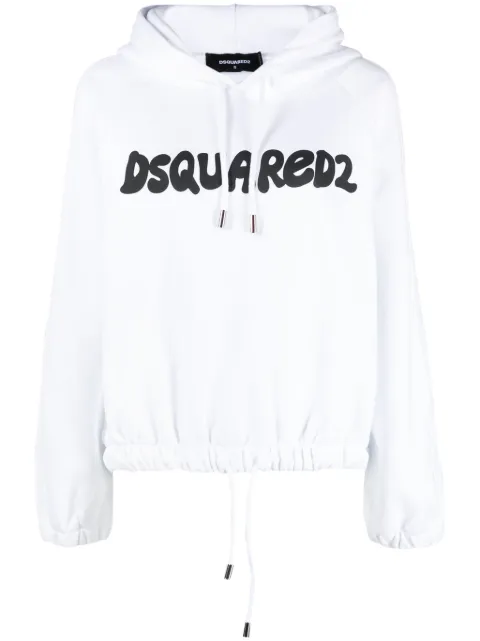 DSQUARED2 logo-print cotton hoodie Women