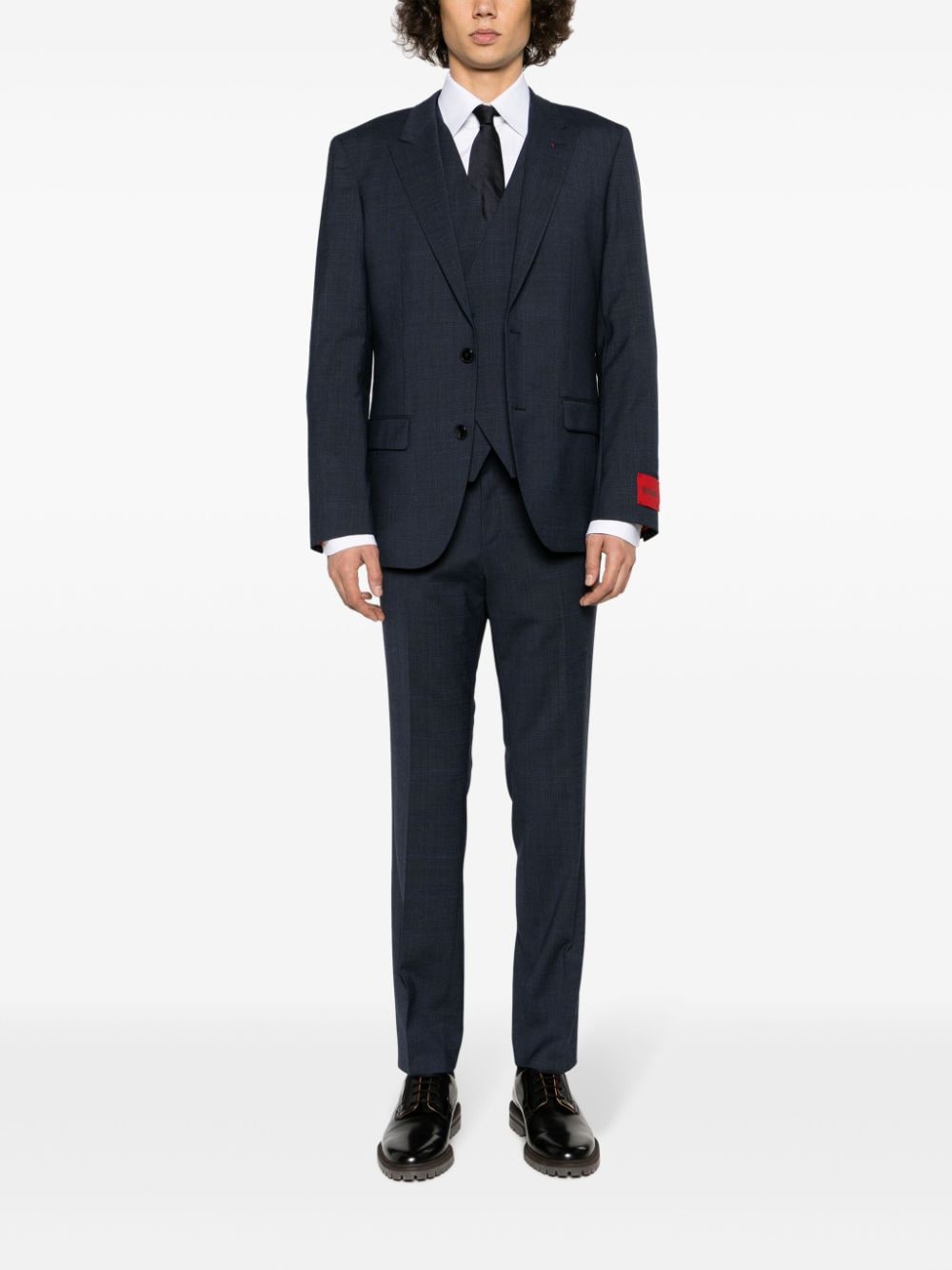Shop Hugo Single-breasted Twill Suit In Blue