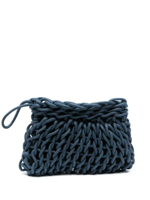 Alienina interwoven cotton clutch