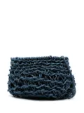 Alienina Cecilia interwoven cotton shoulder bag - Blue