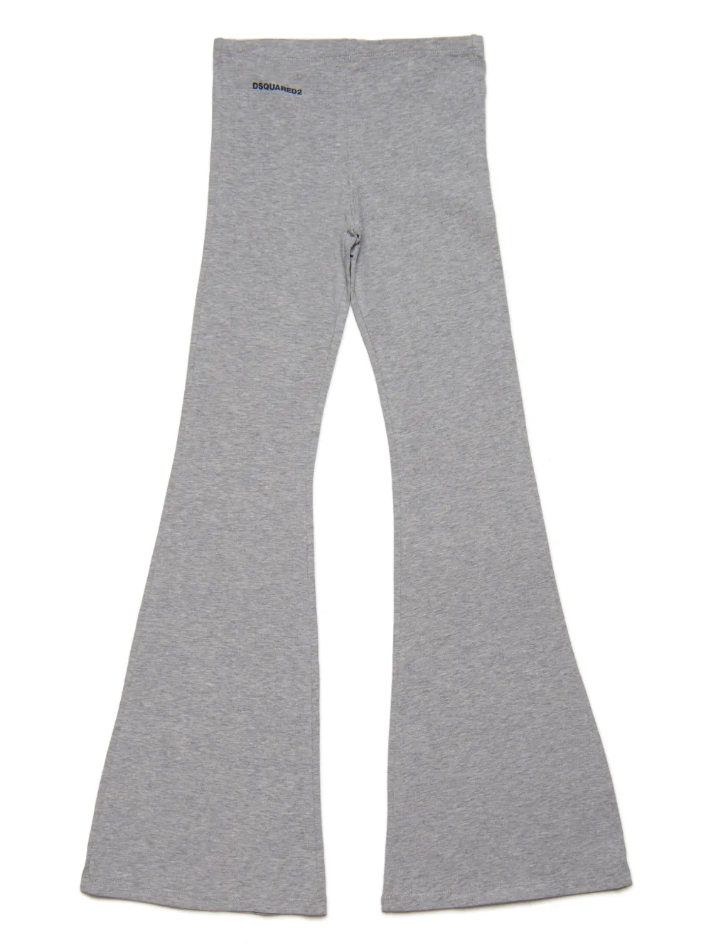Dsquared2 Kids' Logo-print Flared Cotton Trousers In Grey