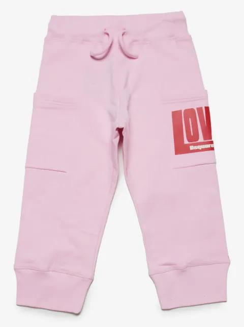 DSQUARED2 KIDS text-print cotton track pants