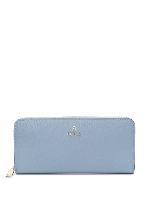 Furla logo-plaque zip-up wallet