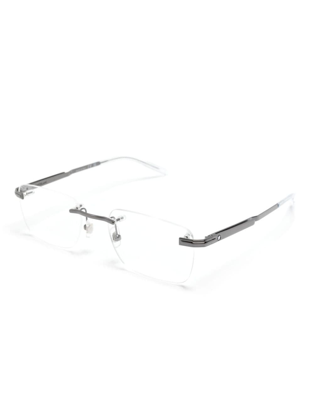 Montblanc MB0279O rimless rectangle-frame glasses - Beige