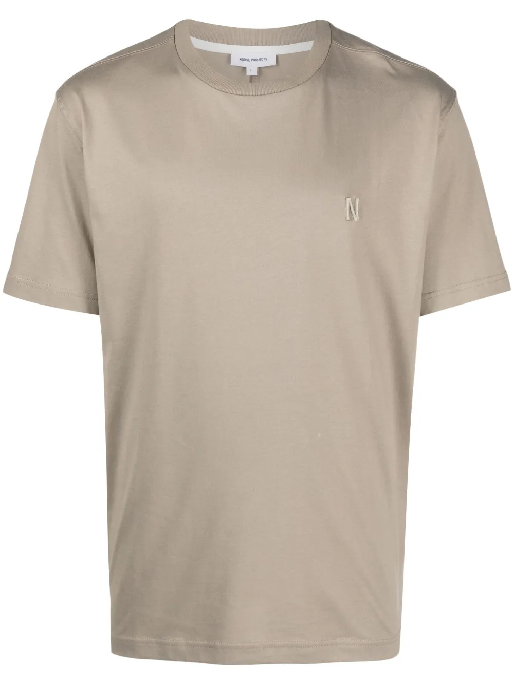 Norse Projects Johannes Logo-embroidered T-shirt In Neutrals