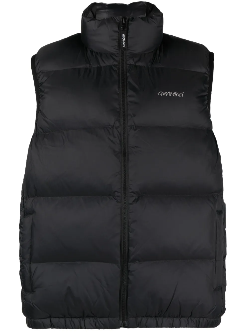 Gramicci logo-embroidered feather-down gilet | Black | Image 1