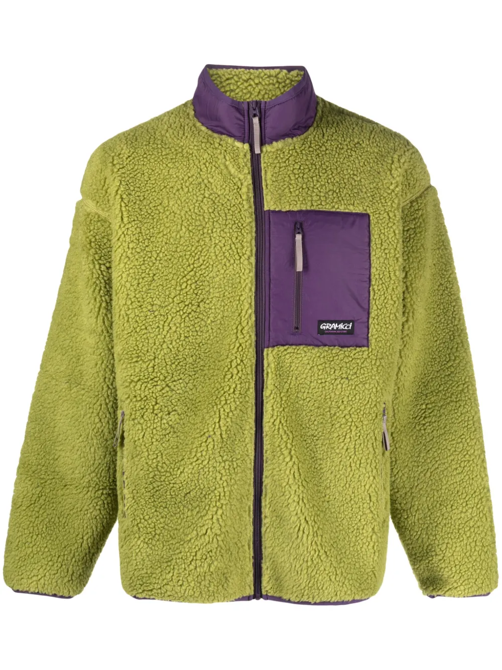 Gramicci shearlingeffect colourblock Jacket Farfetch