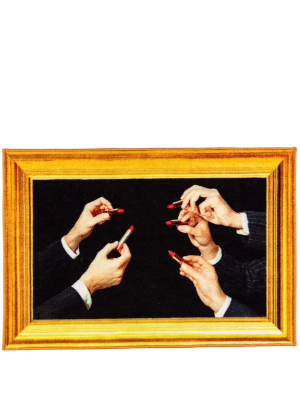 Seletti Lipstick グラフィック マット 60x90cm | マルチカラー